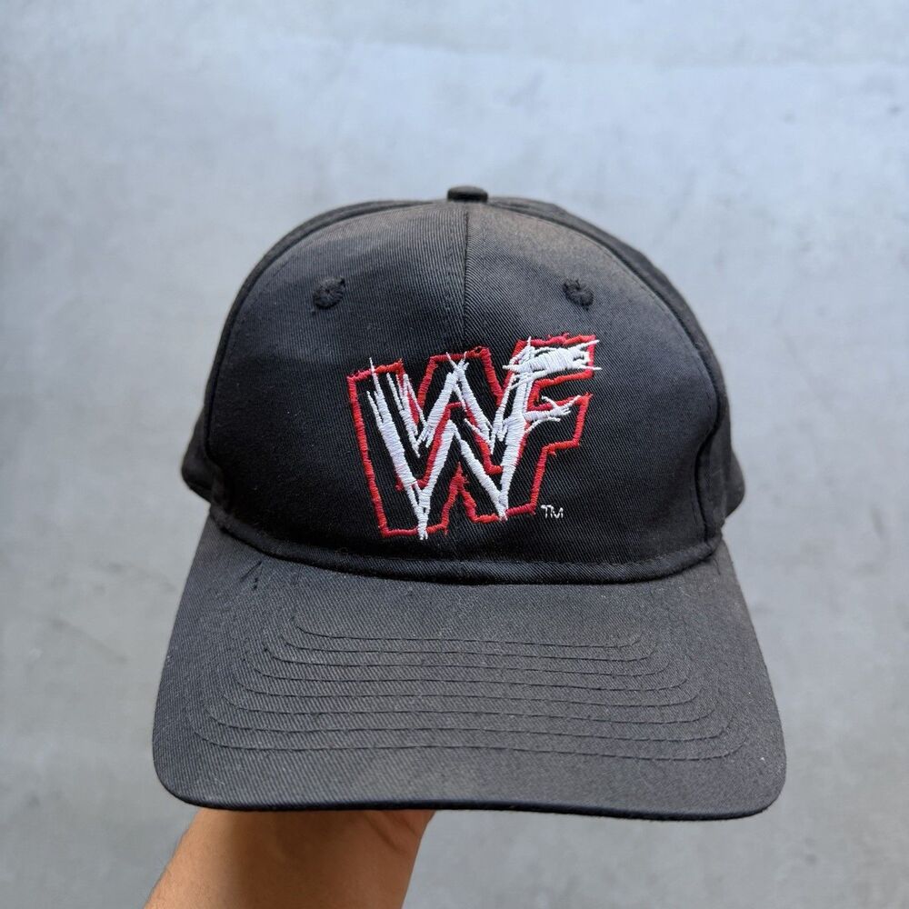 Vintage 1998 WWF World Wrestling Federation Hat Cap Black Snapback 90s WWE RARE